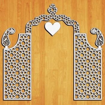 Intra απο ξύλο plywood 3mm-4mm πάχος - Διακοσμητική Οθόνη Γάμου Δίασταση 30x30 cm Intraeaxys-078y95mo - Image 1