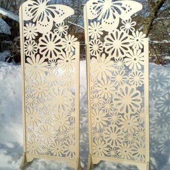 Intra απο ξύλο plywood 3mm-4mm πάχος - Οθόνη Butterfly Iron Gate Δίασταση 30x30 cm Intraeaxys-eoxl254o - Image 1