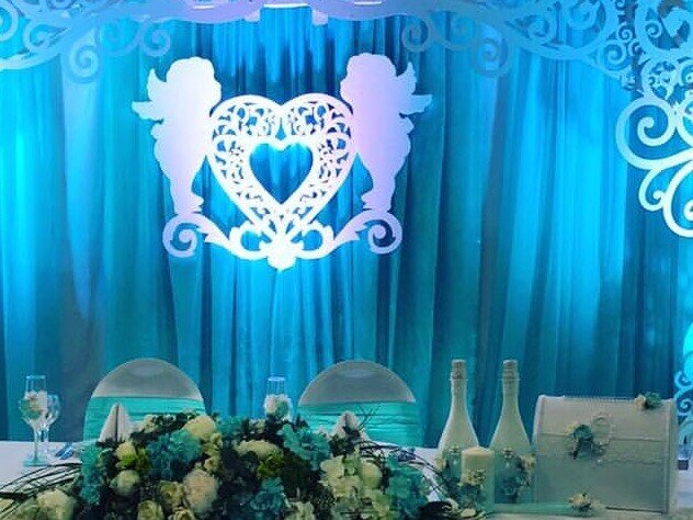 Intra απο ξύλο plywood 3mm-4mm πάχος - Μονόγραμμα με τους αγγέλους Δίασταση 30x30 cm Intraeaxys-078y494o