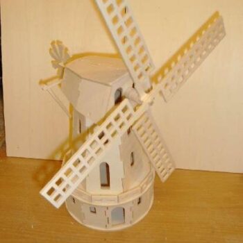 Intra απο ξύλο plywood 3mm-4mm πάχος - Ανεμόμυλος 3D παζλ Δίασταση 30x30 cm Intraeaxys-lopqem67 - Image 1