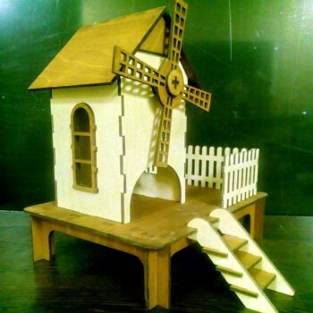 Intra απο ξύλο plywood 3mm-4mm πάχος - Δοχείο τσαγιού Windmill Tea House Δίασταση 40x50 cm Intraeaxys-yon0lwx7 - Image 1