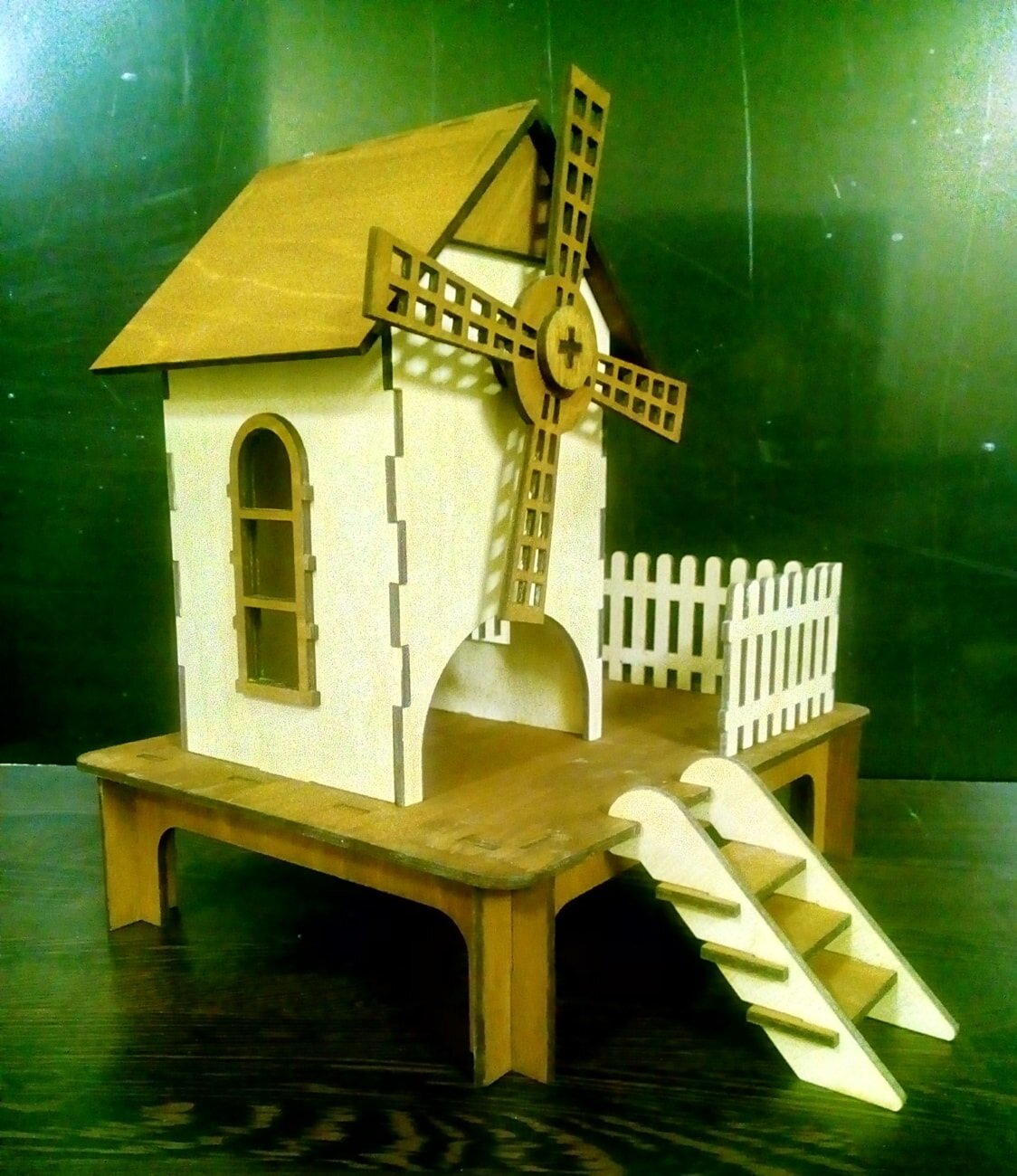 Intra απο ξύλο plywood 3mm-4mm πάχος - Δοχείο τσαγιού Windmill Tea House Δίασταση 40x50 cm Intraeaxys-yon0lwx7