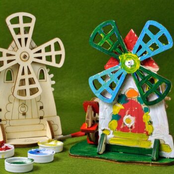 Intra απο ξύλο plywood 3mm-4mm πάχος - Ξύλινος μηχανικός μύλος Farm Mill 3D μοντέλο Δίασταση 30x30 cm Intraeaxys-d1lvk9po - Image 1