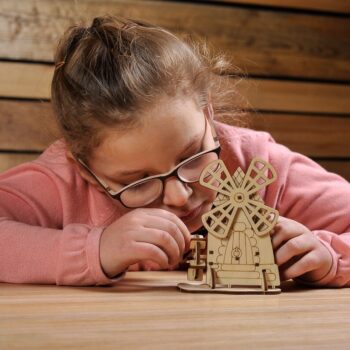 Intra απο ξύλο plywood 3mm-4mm πάχος - Ξύλινος μηχανικός μύλος Farm Mill 3D μοντέλο Δίασταση 30x30 cm Intraeaxys-d1lvk9po - Image 4