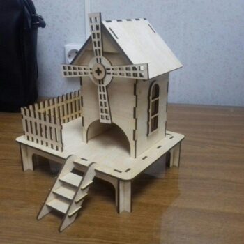 Intra απο ξύλο plywood 3mm-4mm πάχος - Ξύλινο παλιό Ανεμόμυλος Πρότυπο τεϊ Σπίτι ter Δίασταση 40x50 cm Intraeaxys-qommwq5o - Image 1