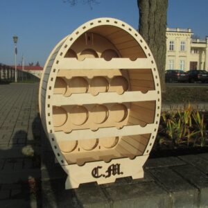 Intra απο ξύλο plywood 3mm-4mm πάχος - Οβάλ σχάρα μπουκαλιών κρασιού Δίασταση 30x30 cm Intraeaxys-ro6y5xn7