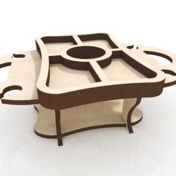 Intra απο ξύλο plywood 3mm-4mm πάχος - Θήκη για μπουκάλια και ποτήρια επιτραπέζιου κρασιού Δίασταση 30x30 cm Intraeaxys-m1d6npd7 - Image 1