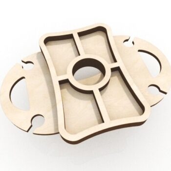 Intra απο ξύλο plywood 3mm-4mm πάχος - Θήκη για μπουκάλια και ποτήρια επιτραπέζιου κρασιού Δίασταση 30x30 cm Intraeaxys-m1d6npd7 - Image 3