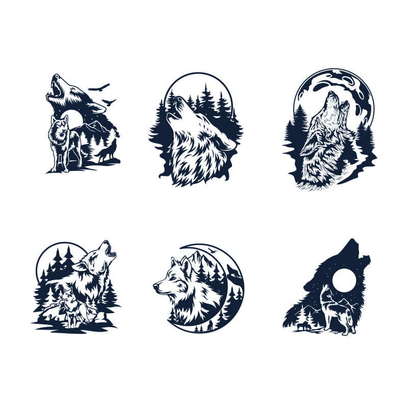 Intra απο ξύλο plywood 3mm-4mm πάχος - Αυτοκόλλητα και αυτοκόλλητα Wolf Δίασταση 30x30 cm Intraeaxys-67wl5l21