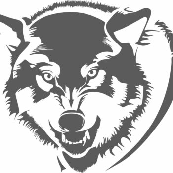 Intra απο ξύλο plywood 3mm-4mm πάχος - Διακόσμηση τοίχου με κεφάλι λύκου Δίασταση 30x30 cm Intraeaxys-eoxljn4o - Image 3