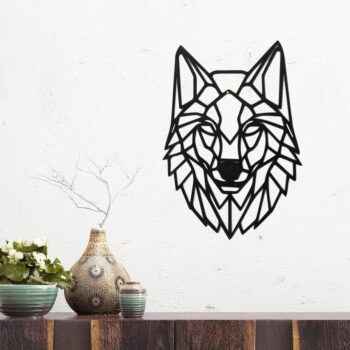 Intra απο ξύλο plywood 3mm-4mm πάχος - Wolf Wall Art Polygon Art Decor τοίχου 3d Sculpture Δίασταση 30x30 cm Intraeaxys-eoxl66go - Image 3