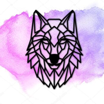 Intra απο ξύλο plywood 3mm-4mm πάχος - Wolf Wall Art Polygon Art Decor τοίχου 3d Sculpture Δίασταση 30x30 cm Intraeaxys-eoxl66go - Image 5