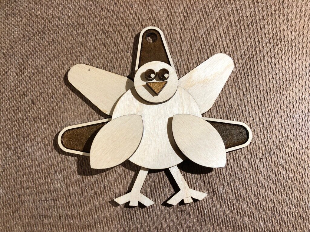 Intra απο ξύλο plywood 3mm-4mm πάχος - Στολίδι Τουρκίας με το σημάδι Δίασταση 10x10 cm Intraeaxys-91jdv641