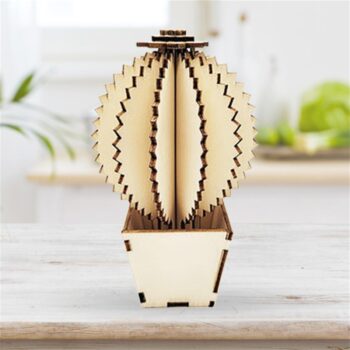 Intra απο ξύλο plywood 3mm-4mm πάχος - Κάκτος 3D Ξύλινο παζλ Δίασταση 30x30 cm Intraeaxys-6o3yxej7 - Image 5