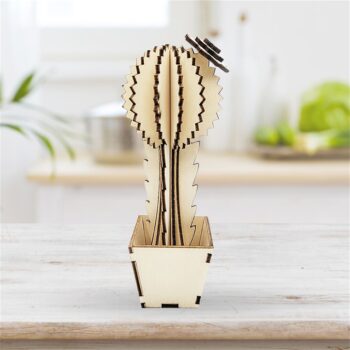 Intra απο ξύλο plywood 3mm-4mm πάχος - Κάκτος 3D Ξύλινο παζλ Δίασταση 30x30 cm Intraeaxys-6o3yxej7 - Image 6