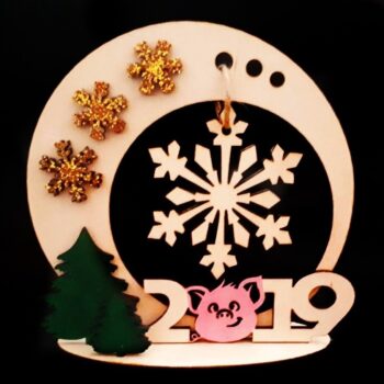 Intra απο ξύλο plywood 3mm-4mm πάχος - Ξύλινα αναμνηστικά Πρωτοχρονιάς Δίασταση 30x30 cm Intraeaxys-eoxlm2vo - Image 1