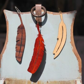 Intra απο ξύλο plywood 3mm-4mm πάχος - Ξύλινα πουπουλένια σκουλαρίκια Δίασταση 3x3 cm Intraeaxys-e1gk6rvo - Image 3