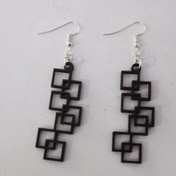 Intra απο ξύλο plywood 3mm-4mm πάχος - Σύγχρονο σχέδιο σκουλαρικιών Δίασταση 3x3 cm Intraeaxys-eo0qrg51 - Image 4