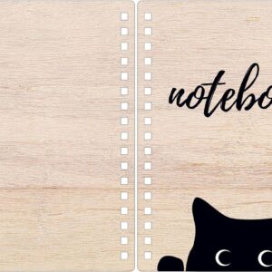 Intra απο ξύλο plywood 3mm-4mm πάχος - Σχέδιο εξωφύλλου βιβλίου με πρότυπο γάτα Δίασταση 30x30 cm Intraeaxys-yon0x5y7