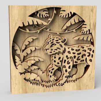 Intra απο ξύλο plywood 3mm-4mm πάχος - Ξύλινη τέχνη με στρώσεις σκηνής ζούγκλας Δίασταση 30x30 cm Intraeaxys-m1d64pd7 - Image 1