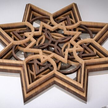 Intra απο ξύλο plywood 3mm-4mm πάχος - Τέχνη τοίχου με ξύλινο αστέρι Δίασταση 30x30 cm Intraeaxys-m1d65ky7 - Image 3