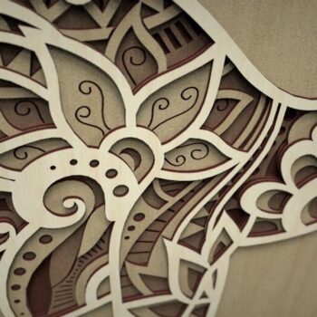 Intra απο ξύλο plywood 3mm-4mm πάχος - Camel 3D Multi Layer Wall Art Δίασταση 30x30 cm Intraeaxys-zo9y9k47 - Image 5