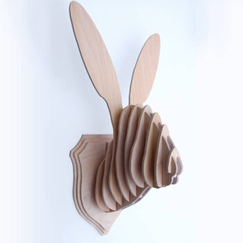 Intra απο ξύλο plywood 3mm-4mm πάχος - Rabbit Head Wall Trophy 3mm Δίασταση 30x30 cm Intraeaxys-d1lv03xo - Image 1