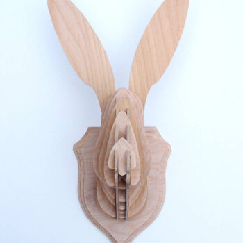 Intra απο ξύλο plywood 3mm-4mm πάχος - Rabbit Head Wall Trophy 3mm Δίασταση 30x30 cm Intraeaxys-d1lv03xo - Image 3