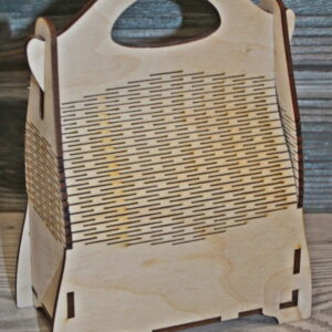 Intra απο ξύλο plywood 3mm-4mm πάχος - Χαριτωμένο κουτί δώρου τσάντα χειρός Δίασταση 30x30 cm Intraeaxys-eoxlneqo