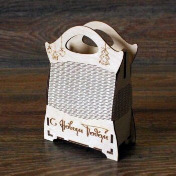 Intra απο ξύλο plywood 3mm-4mm πάχος - Ξύλινη διακοσμητική τσάντα Δίασταση 30x30 cm Intraeaxys-ro6y3r67 - Image 1