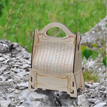 Intra απο ξύλο plywood 3mm-4mm πάχος - Τσάντα κοσμήματος ξύλινη τσάντα χειρός Δίασταση 30x30 cm Intraeaxys-eo4ql487 - Image 1