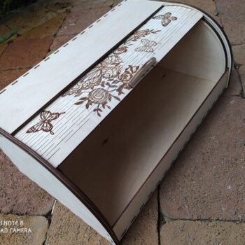 Intra απο ξύλο plywood 3mm-4mm πάχος - Roll Top Bread Box Ξύλινο Bread Box Με Συρόμενη Πόρτα 4mm Δίασταση 30x30 cm Intraeaxys-078y904o - Image 3