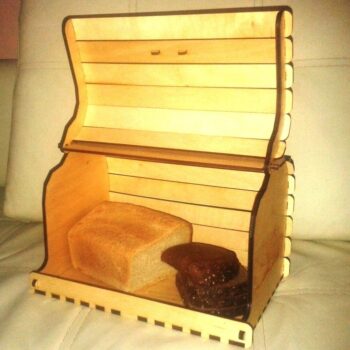 Intra απο ξύλο plywood 3mm-4mm πάχος - Κουτί ψωμιού Καλάθι ψωμιού με καπάκι Κάδος ψωμιού Αποθήκευση ψωμιού Δίασταση 30x30 cm Intraeaxys-joedlp61 - Image 1