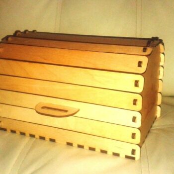 Intra απο ξύλο plywood 3mm-4mm πάχος - Κουτί ψωμιού Καλάθι ψωμιού με καπάκι Κάδος ψωμιού Αποθήκευση ψωμιού Δίασταση 30x30 cm Intraeaxys-joedlp61 - Image 3