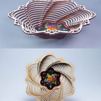 Intra απο ξύλο plywood 3mm-4mm πάχος - Ξύλινο Διακοσμητικό Καλάθι Σχέδια Διακόσμησης Σπιτιού Δίασταση 30x30 cm Intraeaxys-zo9ykpr7 - Image 1