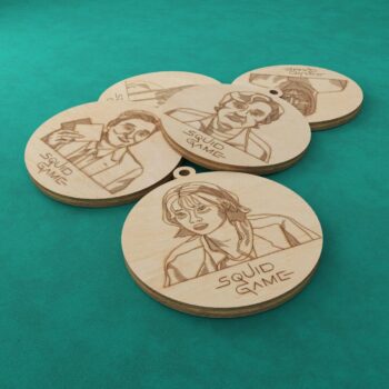 Intra απο ξύλο plywood 3mm-4mm πάχος - Μπρελόκ για παιχνίδι καλαμάρι Δίασταση 5x5 cm Intraeaxys-lopqklx7 - Image 3