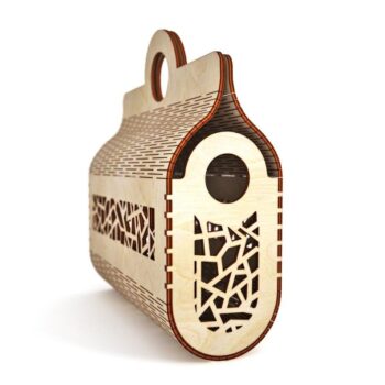 Intra απο ξύλο plywood 3mm-4mm πάχος - Ξύλινη τσάντα Clutch Τσάντα από κόντρα πλακέ Γυναικεία τσάντα μόδας Δίασταση 30x30 cm Intraeaxys-r7vmy567 - Image 3