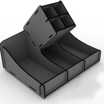 Intra απο ξύλο plywood 3mm-4mm πάχος - Ξύλινη Επιτραπέζια Μολυβοθήκη Δίασταση 30x30 cm Intraeaxys-qommqmko - Image 3