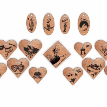 Intra απο ξύλο plywood 3mm-4mm πάχος - Χαράξτε Ξύλινα Προσωποποιημένα Μπρελόκ Δίασταση 5x5 cm Intraeaxys-d1lv056o - Image 1