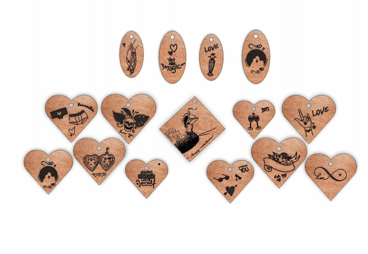 Intra απο ξύλο plywood 3mm-4mm πάχος - Χαράξτε Ξύλινα Προσωποποιημένα Μπρελόκ Δίασταση 5x5 cm Intraeaxys-d1lv056o