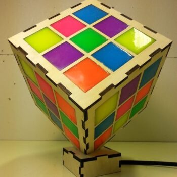 Intra απο ξύλο plywood 3mm-4mm πάχος - Χαριτωμένο φωτιστικό νύχτας Δίασταση 30x30 cm Intraeaxys-zo9yndy7 - Image 1