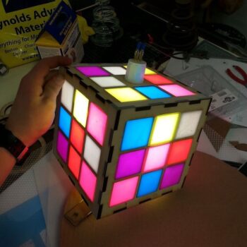 Intra απο ξύλο plywood 3mm-4mm πάχος - Χαριτωμένο φωτιστικό νύχτας Δίασταση 30x30 cm Intraeaxys-zo9yndy7 - Image 5