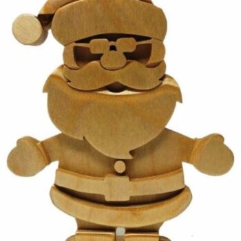 Intra απο ξύλο plywood 3mm-4mm πάχος - Ξύλινος Άγιος Βασίλης Δίασταση 30x30 cm Intraeaxys-eoxlmpvo - Image 1