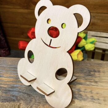 Intra απο ξύλο plywood 3mm-4mm πάχος - Ξύλινη θήκη τηλεφώνου για Teddy Bear Δίασταση 30x30 cm Intraeaxys-e1gkgz8o - Image 1