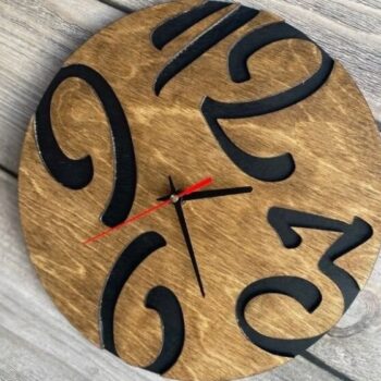 Intra απο ξύλο plywood 3mm-4mm πάχος - Ξύλινο ρολόι τοίχου Δίασταση 30x30 cm Intraeaxys-ro6yjyq7 - Image 1