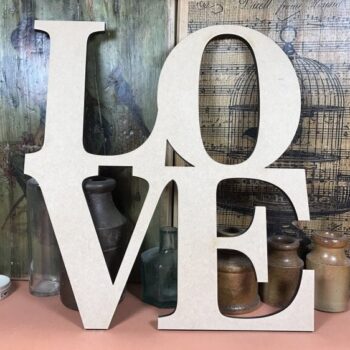 Intra απο ξύλο plywood 3mm-4mm πάχος - Διακόσμηση με σημάδια αγάπης Δίασταση 30x30 cm Intraeaxys-yon0l4p7 - Image 1