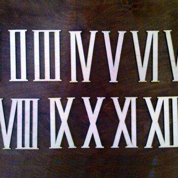 Intra απο ξύλο plywood 3mm-4mm πάχος - Ξύλινοι Ρωμαϊκοί Αριθμοί Δίασταση 30x30 cm Intraeaxys-joedl8d1 - Image 1