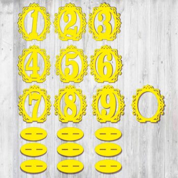 Intra απο ξύλο plywood 3mm-4mm πάχος - Πρότυπο αριθμών ξύλινου πίνακα Δίασταση 30x30 cm Intraeaxys-67wl48l1 - Image 1