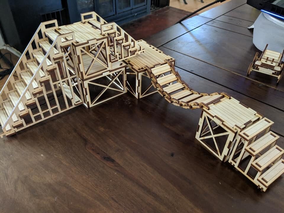 Intra απο ξύλο plywood 3mm-4mm πάχος - Mini Terrain Modular Platforms Δίασταση 25x30 cm Intraeaxys-r1z2nnp1