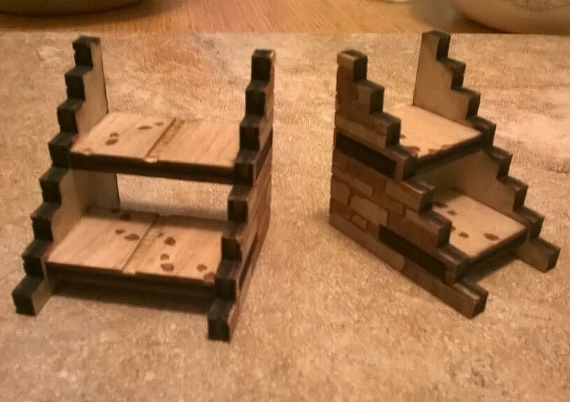 Intra απο ξύλο plywood 3mm-4mm πάχος - Μινιατούρες σκάλες Δίασταση 40x50 cm Intraeaxys-6o3yglp7